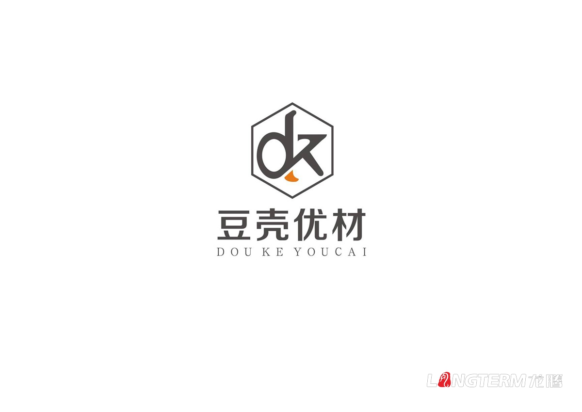 中通节能建材公司豆壳优材简约LOGO商标设计